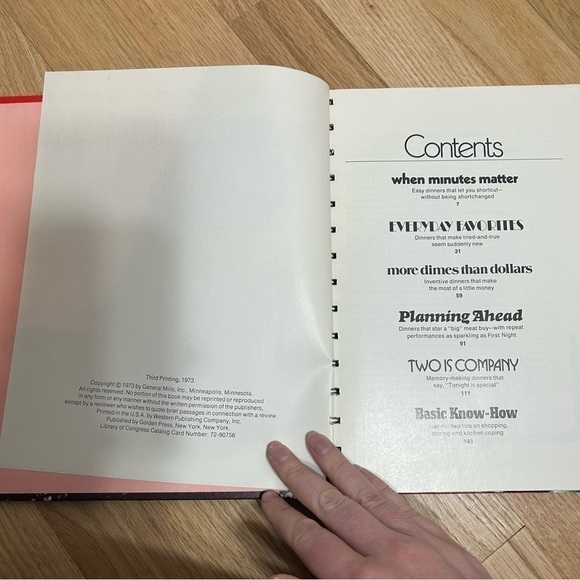 Vintage Betty Crocker’s Dinner for Two Cookbook Spiral Red - Picture 5 of 5